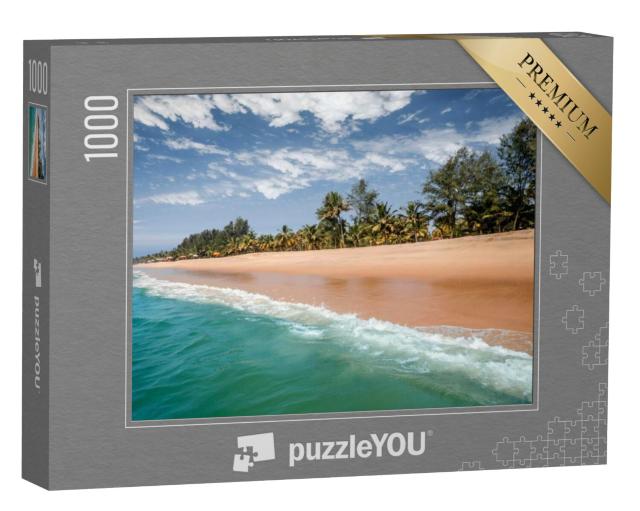 Puzzel 1000 stukjes „Turquoise gekleurde oceaangolf op een tropisch strand in het zuiden van India“