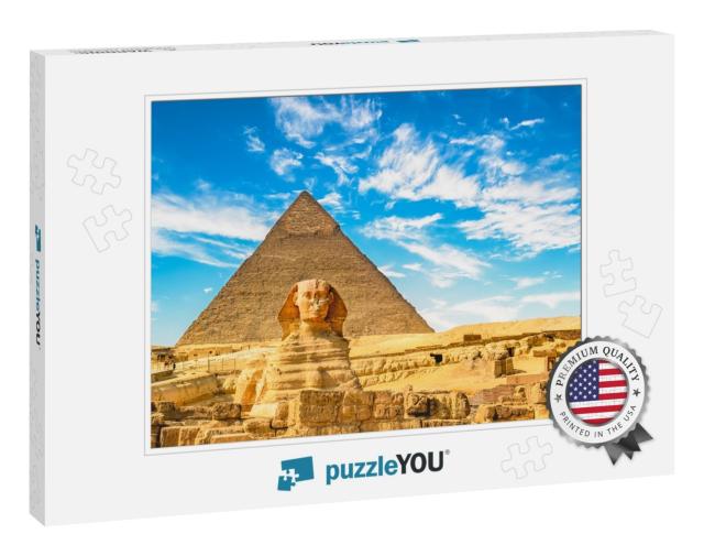 The Sphinx & Pyramid, Cairo, Egypt... Jigsaw Puzzle