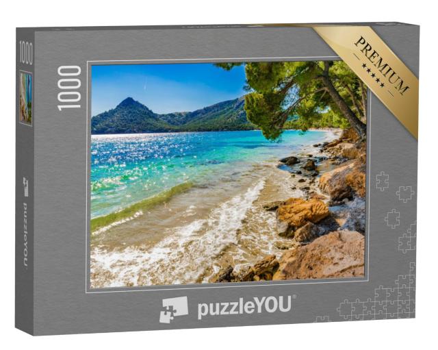 Puzzel 1000 stukjes „Prachtige kustlijn van Platja de Formentor, Mallorca“