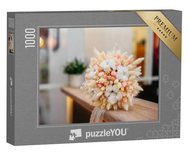 Puzzel 1000 stukjes „Pastelkleurige gedroogde bloemen“