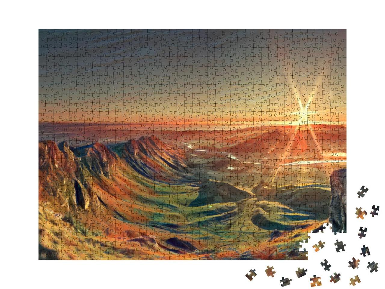 Puzzle 1000 Teile „im Stil von Edvard Munch, Der Schrei - Te Mata Peak - Puzzle-Kollektion Künstler & Gemälde“