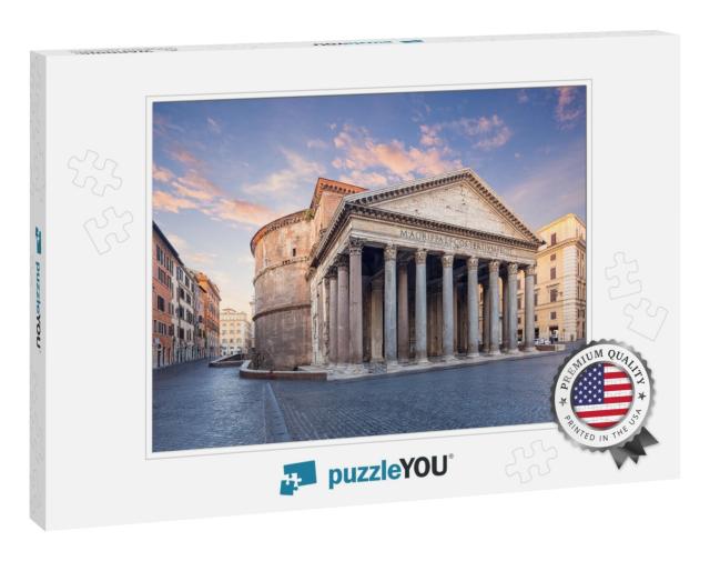 View of Pantheon in the Morning. Rome. Italy... Jigsaw Puzzle