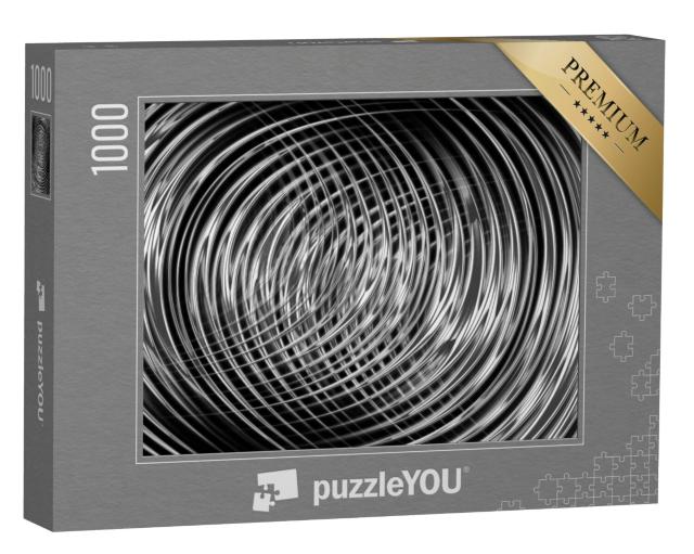 Puzzel 1000 stukjes „Lijnontwerp in zilver en zwart“