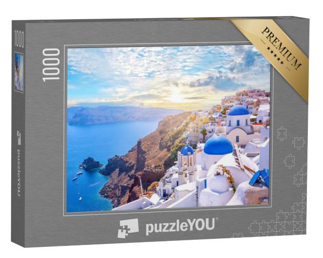 Puzzel 1000 stukjes „Oia: dorp op Santorini, Griekenland“