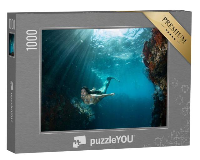 Puzzel 1000 stukjes „Zeemeermin in de diepe oceaan“