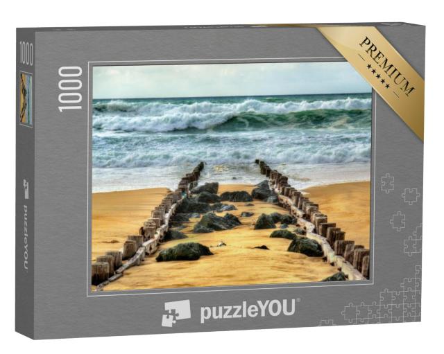 Puzzel 1000 stukjes „Strand aan de Atlantische Oceaan bij Seignosse - Frankrijk, Aquitaine“