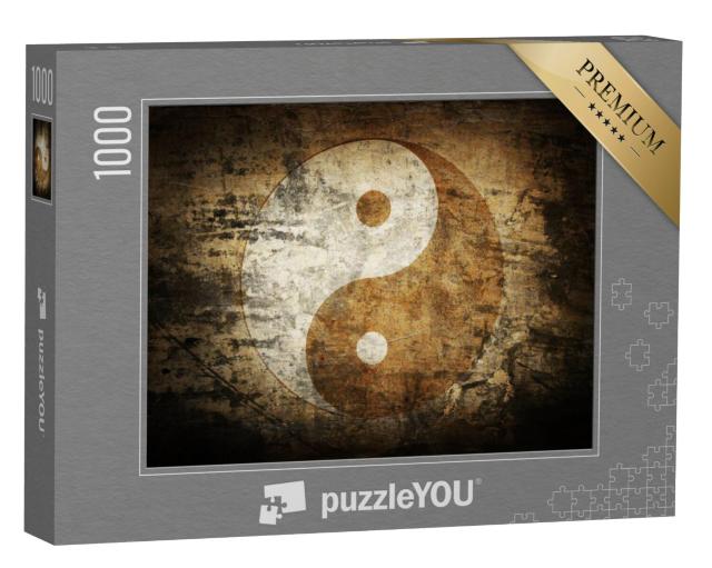 Puzzel 1000 stukjes „Grunge Yin Yang symbool“