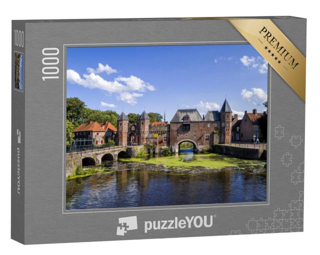 Puzzel 1000 stukjes „De Koppelpoort in Amersfoort, over de Eem“