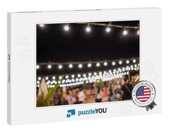Blurred Lights, Decorative Outdoor Hanging in the Garden... Jigsaw Puzzle