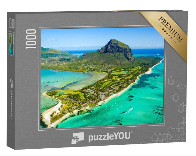 Puzzel 1000 stukjes „Blauwe lagune aan de voet van Le Morne Brabant, Mauritius“