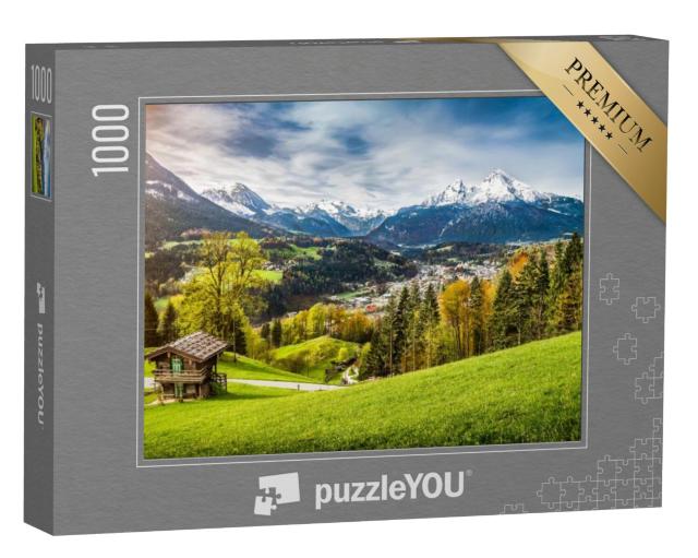 Puzzel 1000 stukjes „Panoramisch uitzicht op het Watzmannmassief, Beieren, Duitsland“