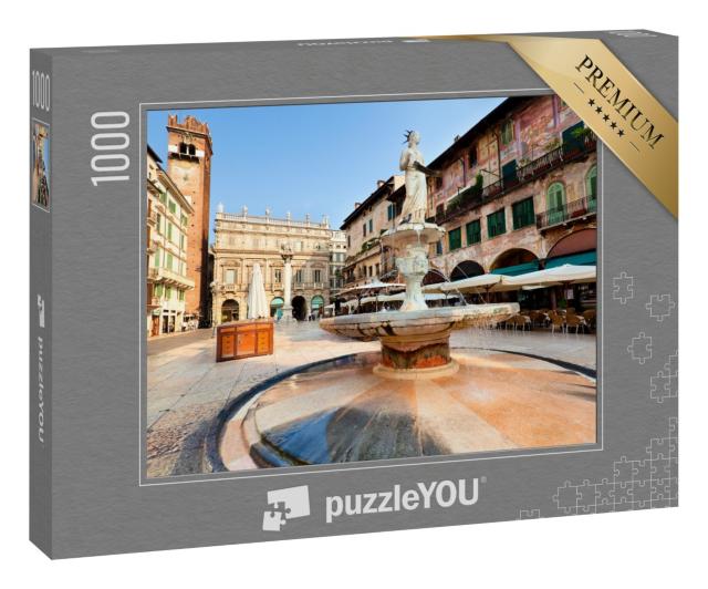 Puzzle 1000 Teile „Blick auf das Zentrum der Stadt Verona, Italien“