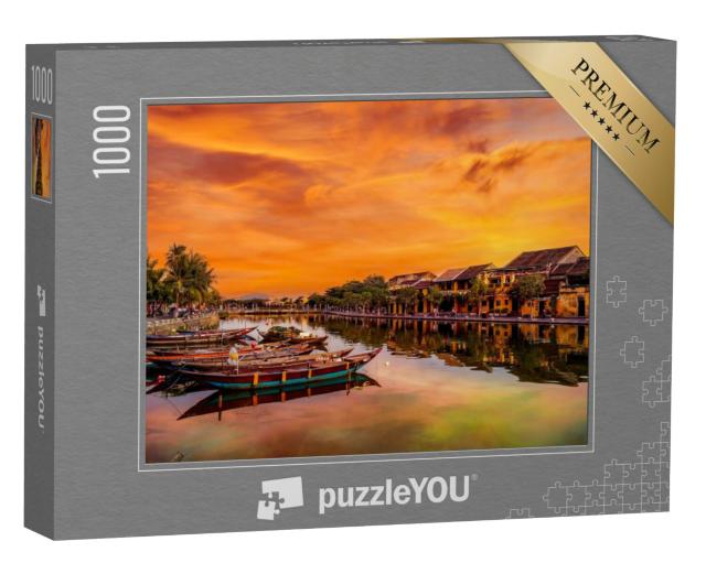 Puzzel 1000 stukjes „Rivier in Hoi An, Vietnam. UNESCO Werelderfgoed“