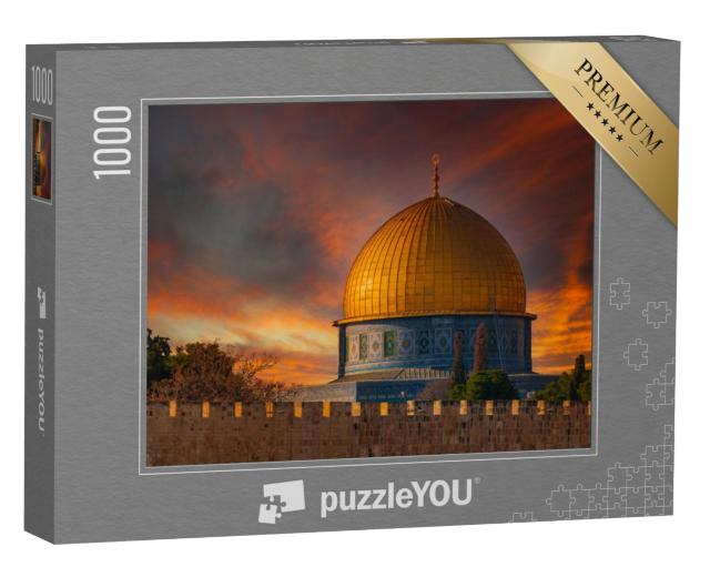 Puzzel 1000 stukjes „Rotskoepel in het avondlicht, Jeruzalem, Israël“