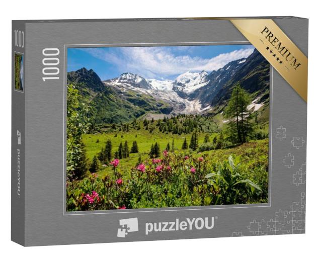 Puzzel 1000 stukjes „Tour du Mont Blanc in de Franse Alpen“