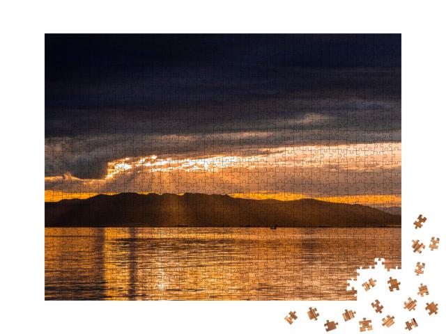 Puzzle 1000 Teile „Sonnenuntergang über dem Meer“