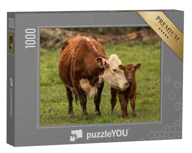 Puzzel 1000 stukjes „Zoogkoe en kalf“