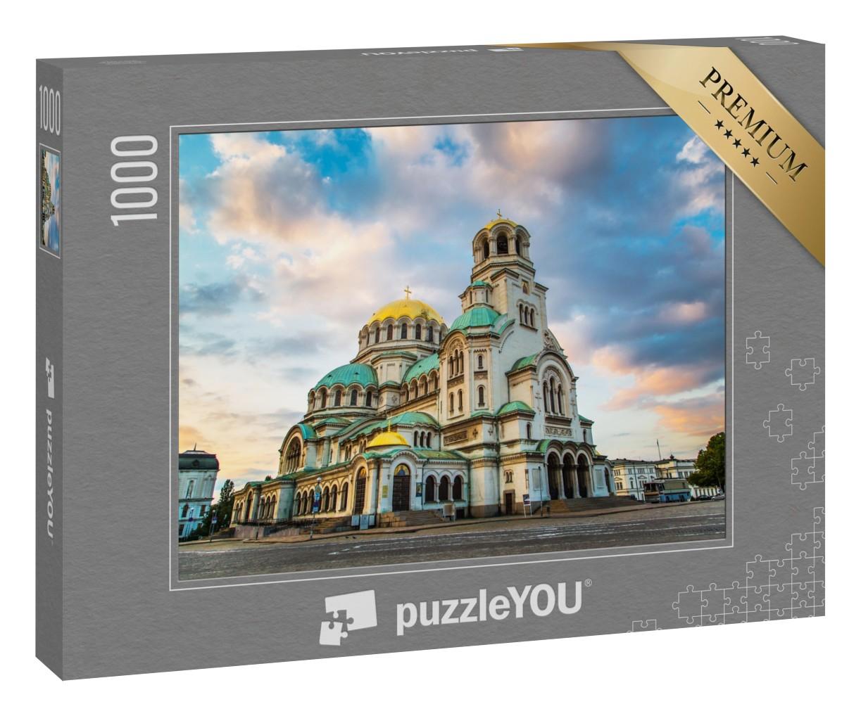 Puzzle 1000 Teile „St. Alexander-Newski-Kathedrale, Stadtzentrum von Sofia, Bulgarien“