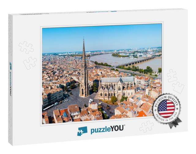Bordeaux Aerial Panoramic View. Bordeaux is a Port City o... Jigsaw Puzzle