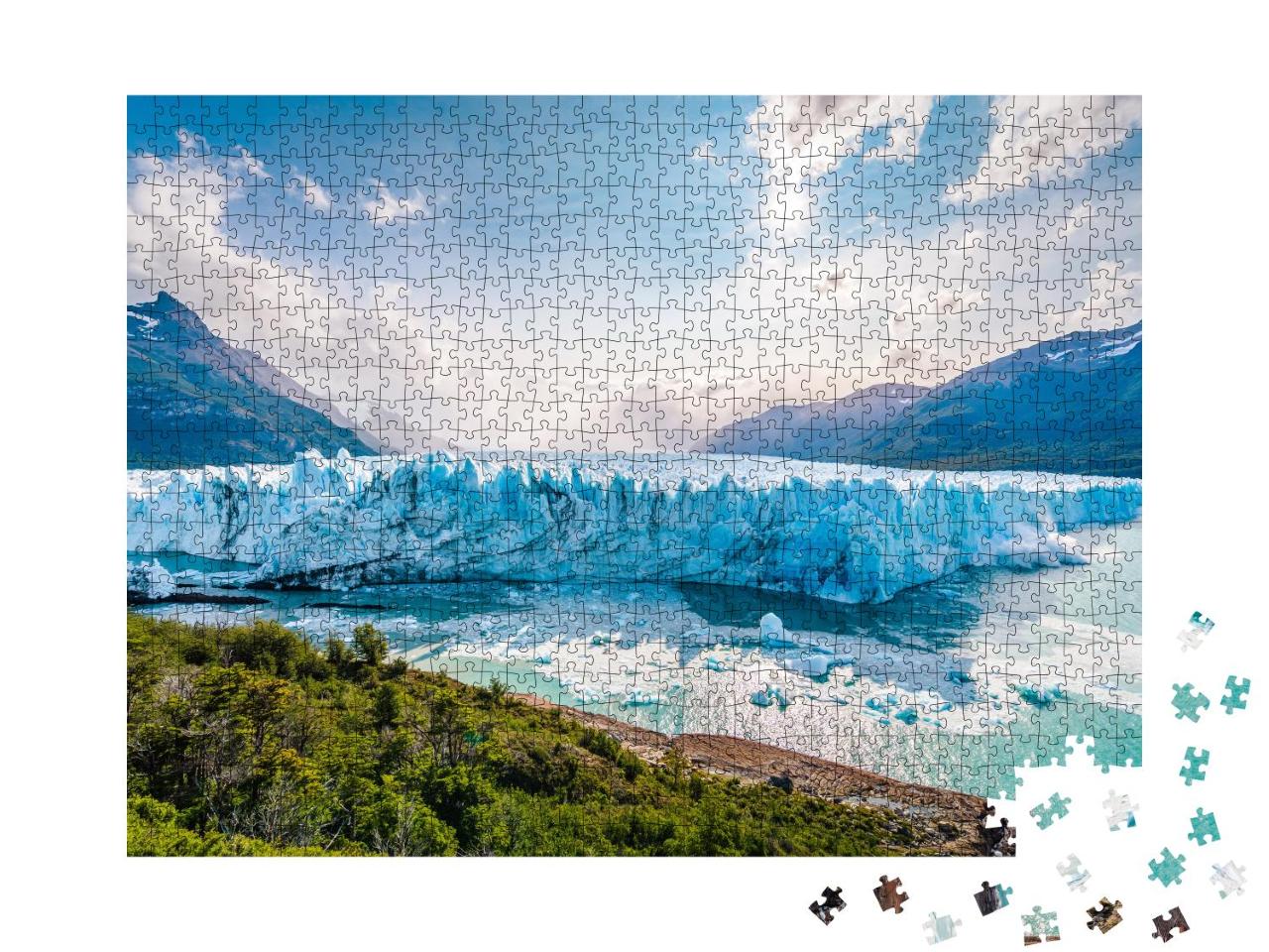 Puzzle 1000 Teile „Eis am Perito-Moreno-Gletscher, Patagonien, Argentinien“