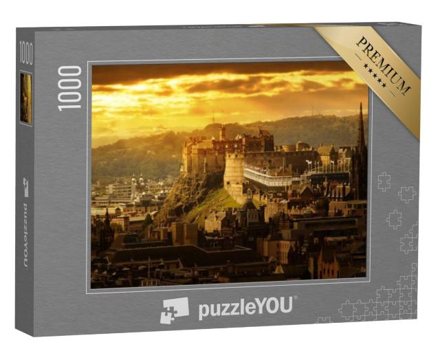 Puzzel 1000 stukjes „Betoverend kasteel van Edinburgh, Schotland“