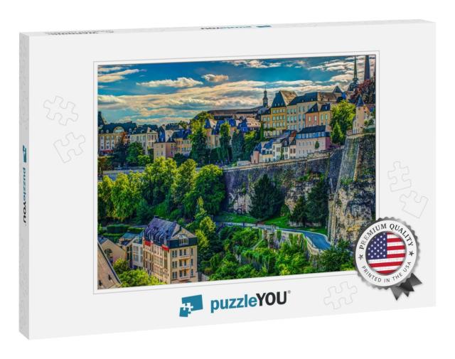 Panoramic Aerial View of Luxembourg in a Beautiful Summer... Jigsaw Puzzle