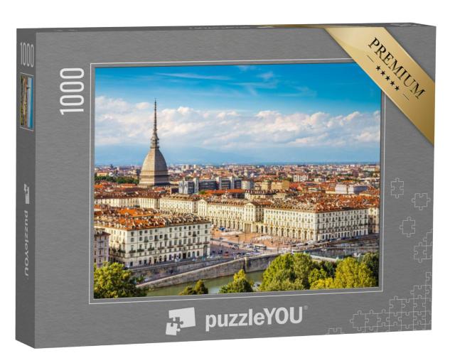 Puzzel 1000 stukjes „Uitzicht op het centrum van Turijn, Italië“