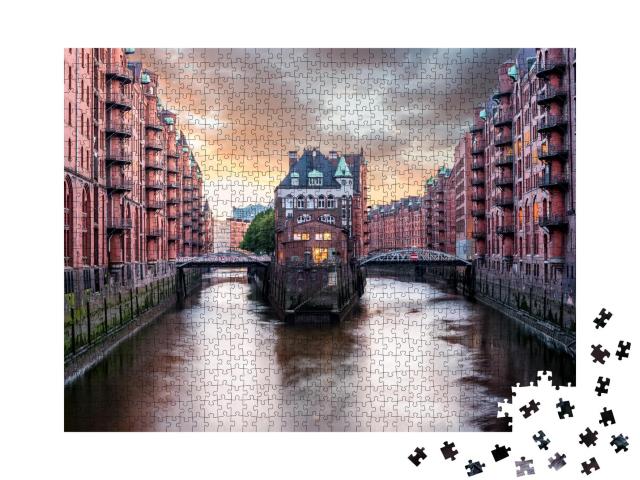 Puzzle 1000 Teile „Hamburger Speicherstadt“