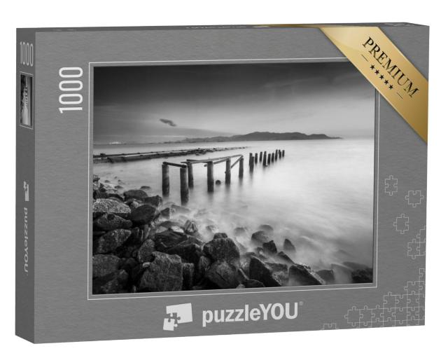 Puzzel 1000 stukjes „Verlaten steiger op het eiland Pulau Pinang, Maleisië“