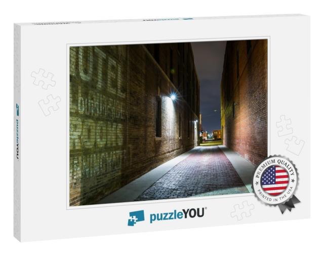 Squeaky-Clean Alley, Old Town, Wichita, Kansas... Jigsaw Puzzle