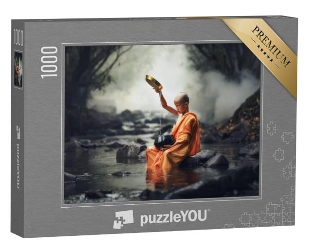 Puzzel 1000 stukjes „Beginnende monnik in Thailand“