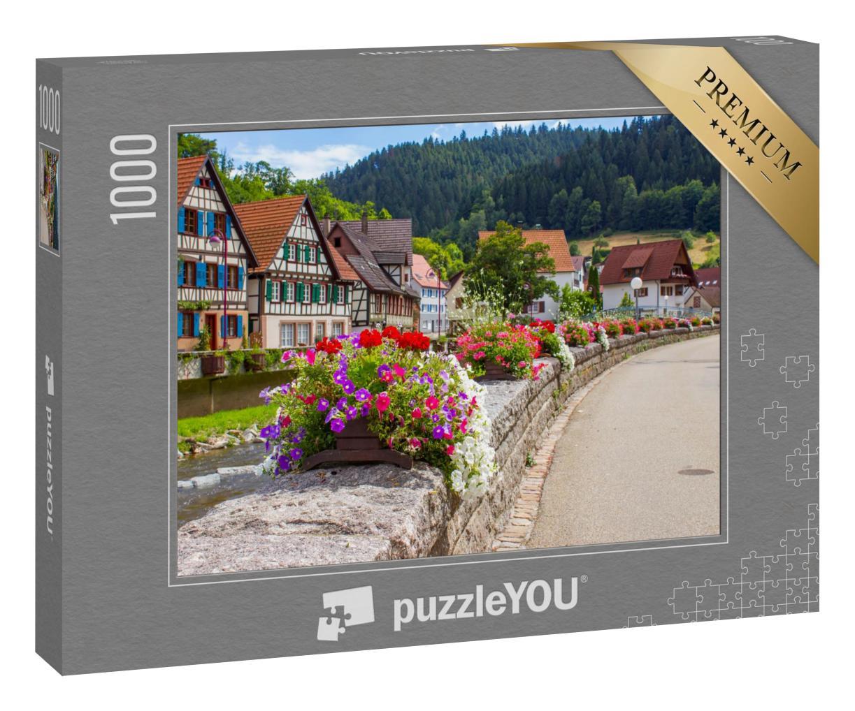 Puzzle 100 Teile „Wunderschönes Schiltach im Schwarzwald, Deutschland“