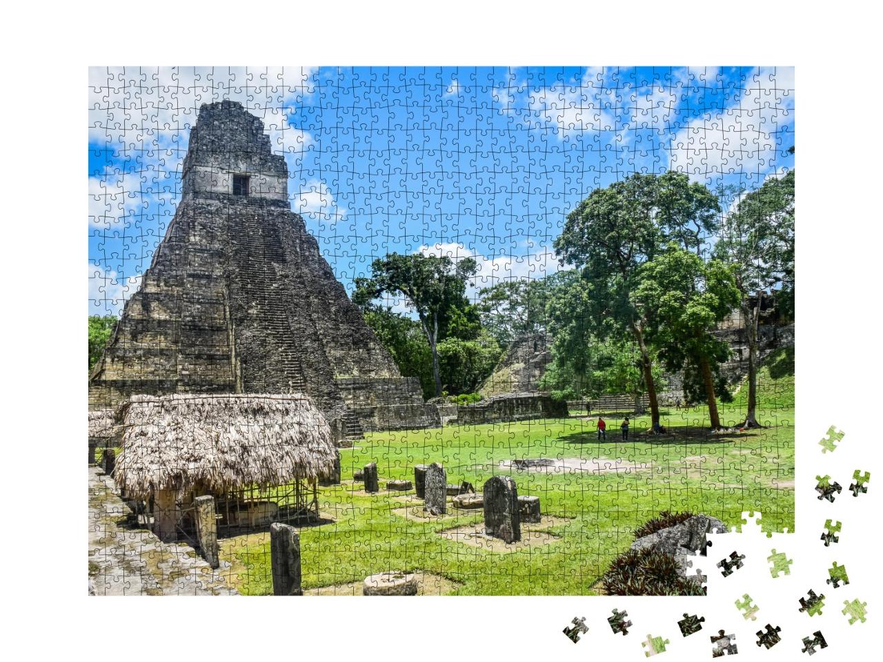 Puzzle 1000 Teile „Die Ruinen der antiken Stadt Tikal, Guatemala“