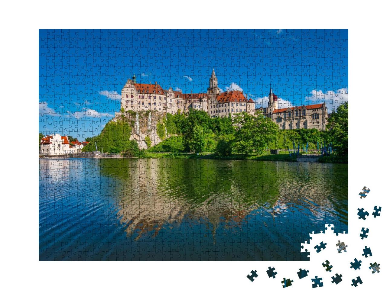 Puzzle 1000 Teile „Schloss Sigmaringen, Naturpark Obere Donau, Schwäbische Alb“
