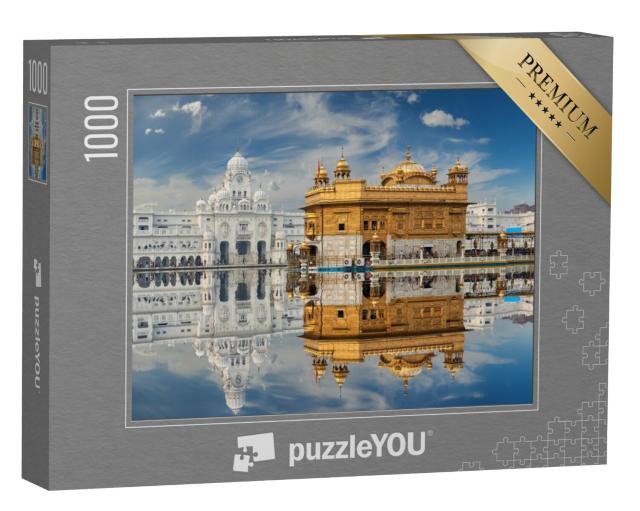 Puzzel 1000 stukjes „Sikh Gurdwara: Gouden Tempel in Punjab, India“