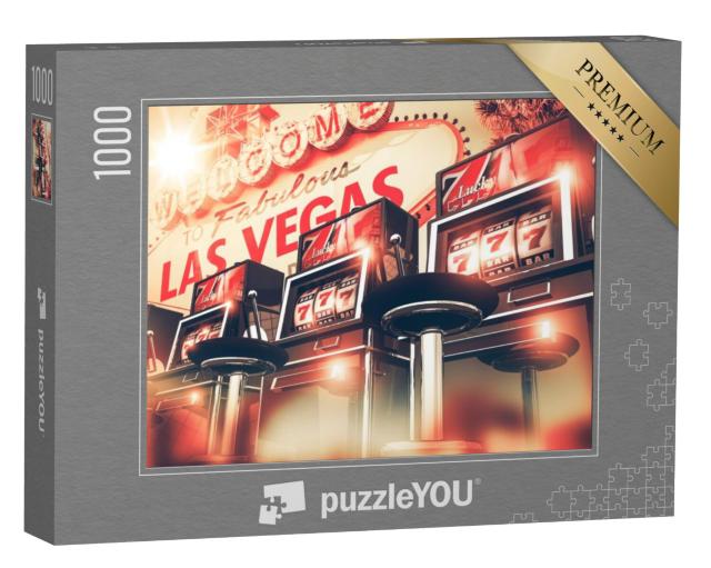 Puzzel 1000 stukjes „Eenarmige bandieten in Las Vegas“