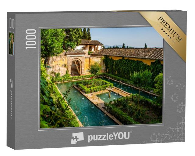 Puzzel 1000 stukjes „Tuinen van het Alhambra, Granada, Spanje“