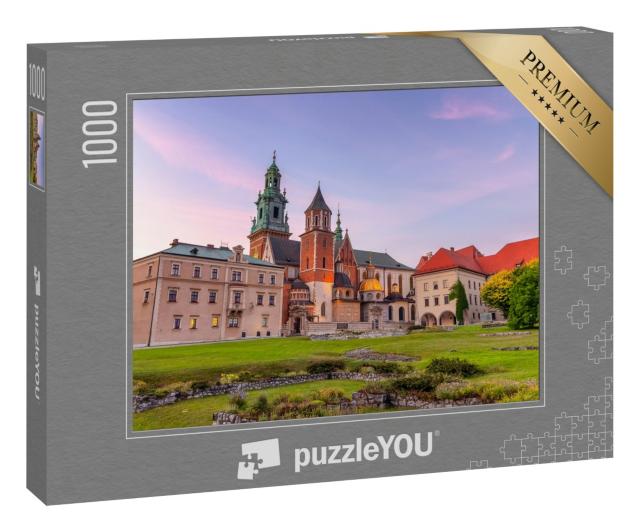 Puzzle 1000 Teile „Kathedrale von St. Stanislaw und St. Vaclav, Wawel-Hügel, Krakau, Polen“