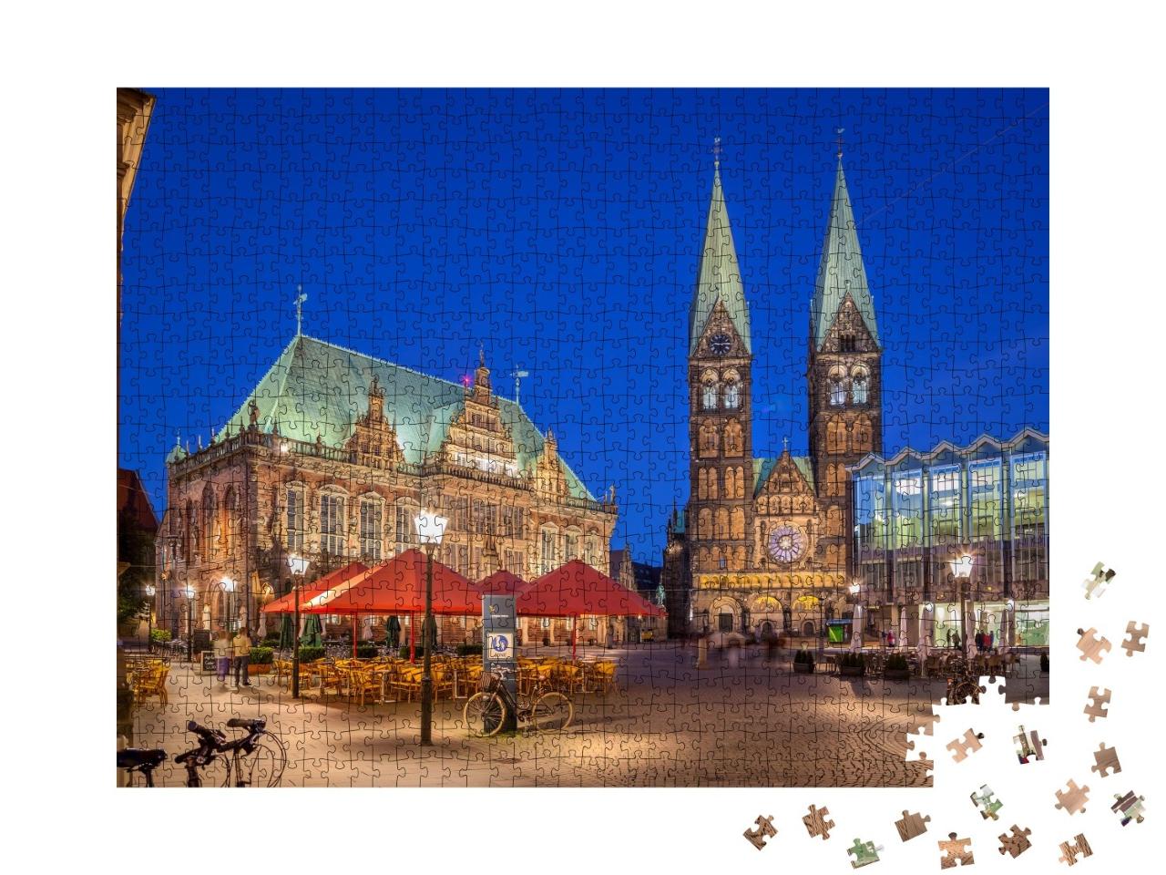 Puzzle 1000 Teile „Bremer Marktplatz im Zentrum der Hansestadt Bremen“