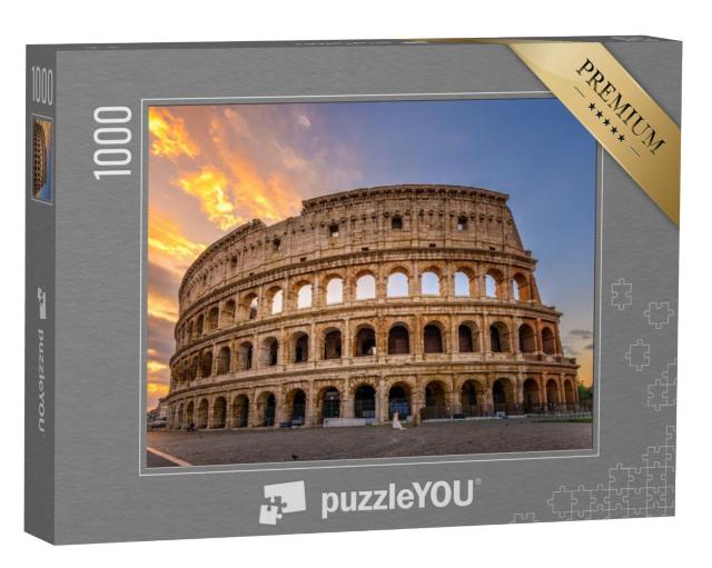 Puzzel 1000 stukjes „Colosseum bij zonsopgang, Rome, Italië“