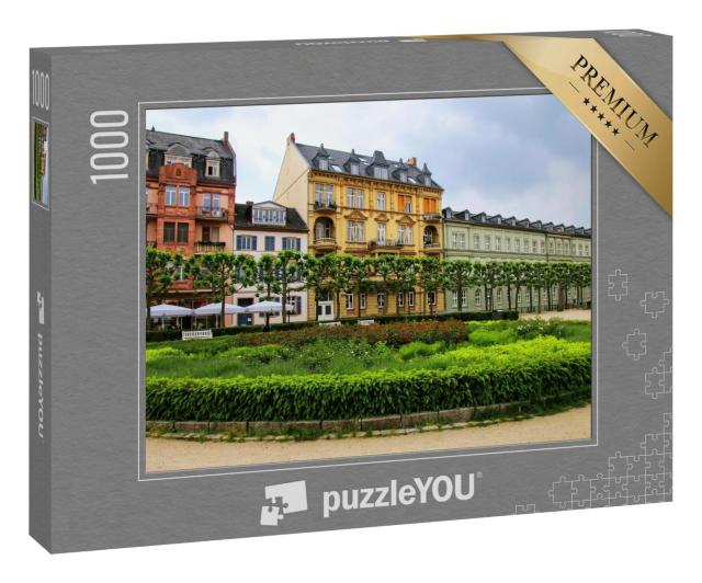 Puzzle 1000 Teile „Wohngebäude am Luisenplatz, Wiesbaden, Deutschland“