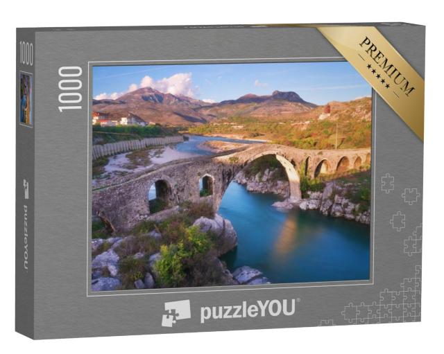 Puzzel 1000 stukjes „De oude Mesbrug in Shkoder, Albanië“