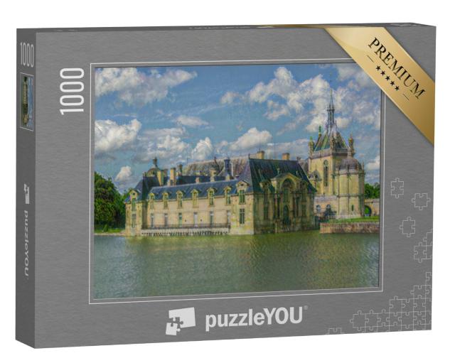 Puzzel 1000 stukjes „in de kunststijl van Claude Monet - Chateau de Chantilly - Puzzelverzameling Kunstenaars & Schilderijen“