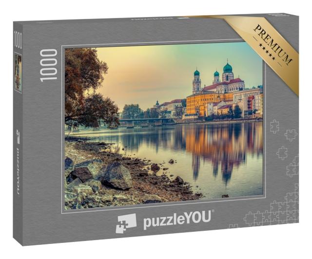 Puzzle 1000 Teile „Passau an einem Herbstabend, Bayern, Deutschland“