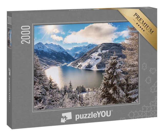 Puzzle 2000 Teile „Österreichische Berge im Winter, Kaprun“