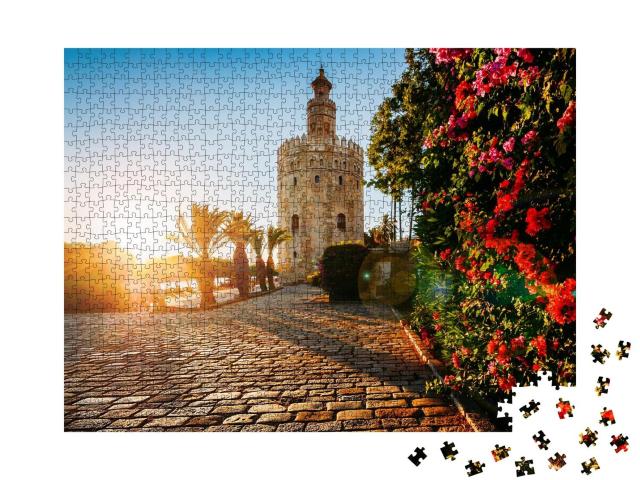 Puzzle 1000 Teile „Torre del Oro, Goldener Turm, Sevilla, Spanien“