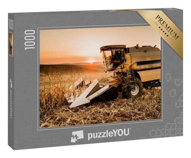 Puzzle 1000 Teile „Landwirtschaftliche Maschine: Ein Mähdrescher“