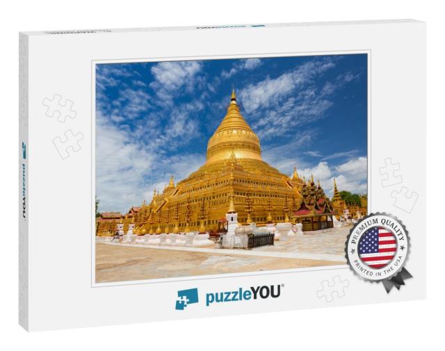 Shwezigon Pagoda in Bagan, Myanmar... Jigsaw Puzzle