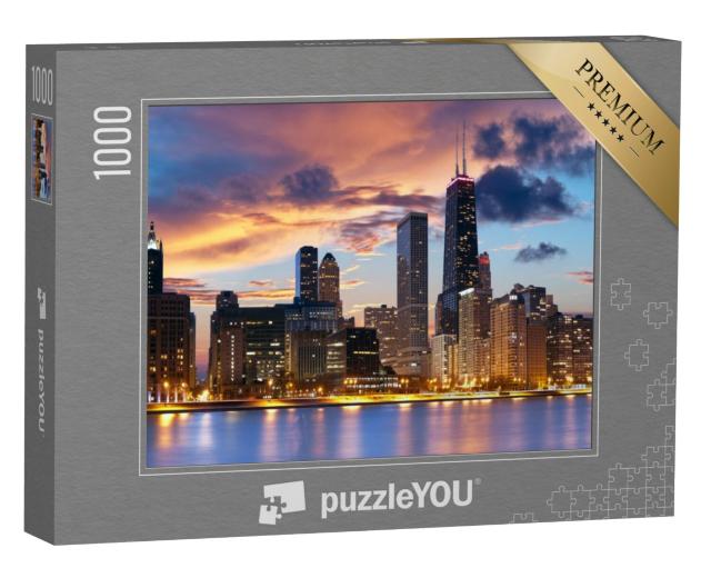 Puzzel 1000 stukjes „Skyline van Chicago“