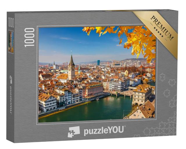 Puzzel 1000 stukjes „Zürich aan de Limmat, Zwitserland“